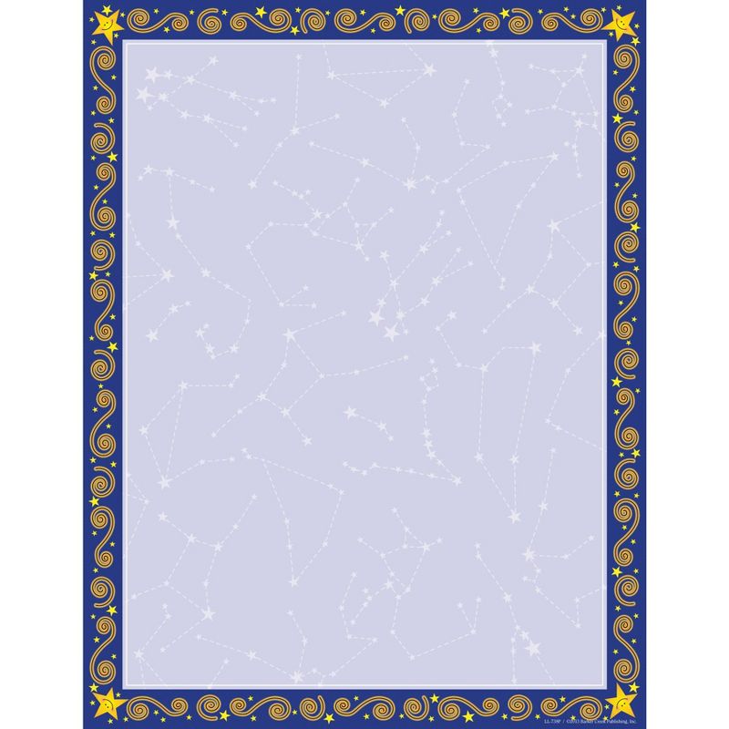 Barker Creek Computer Paper, 8-1/2 x 11 Inches, Reach for the Stars, 50 Sheets