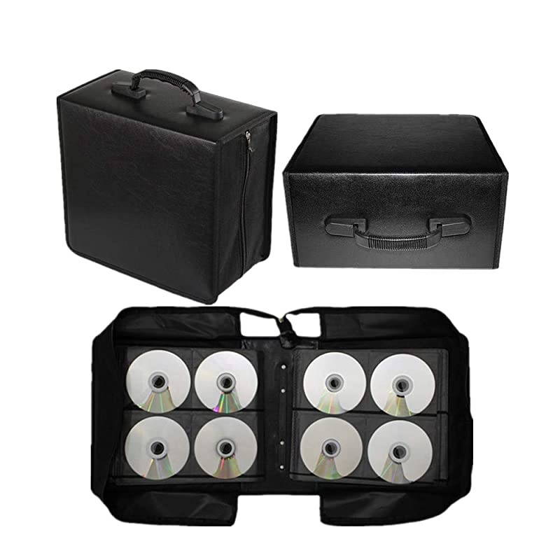 Disc CD DVD Bluray Storage Holder Solution Binder Sleeves Carrying Case((400 Capacity))
