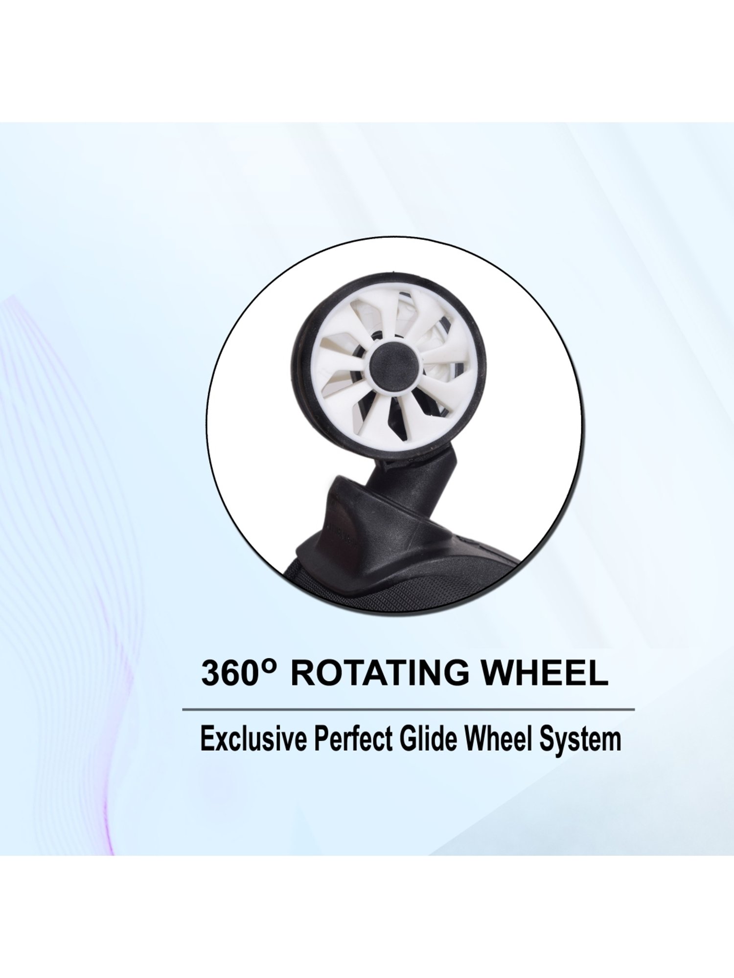 it luggage Reptilian Black 8 Wheels Medium Soft Cabin Trolley Bag