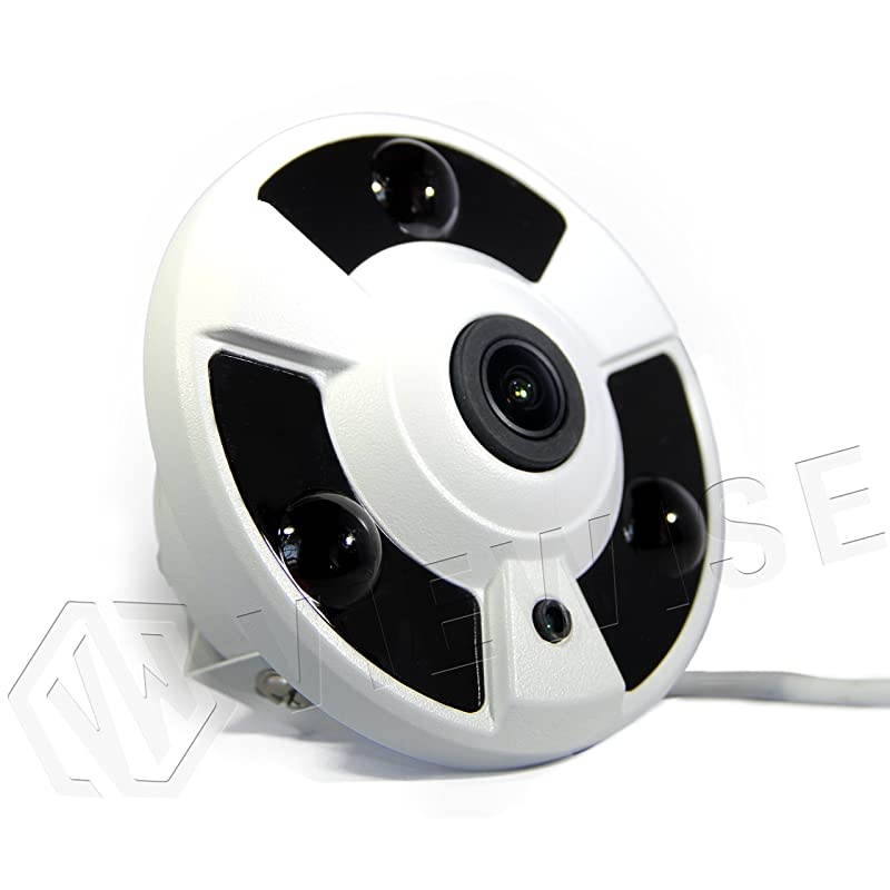 Analog HD 1080P 2MP 360 Degree Security Surveillance Wired Camera Fisheye 1.7mm Lens Wide Angle Panoramic Indoor Dome Camera 4 in 1 ( TVI / AHD / CVI / Anaolog) IR 15FT Nightvision DC12V