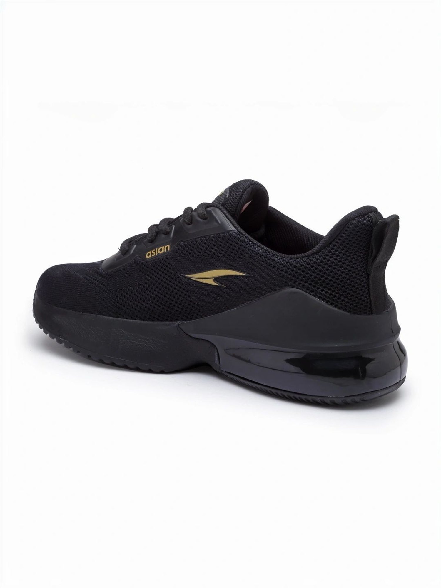 Asian Kids Black Running Shoes