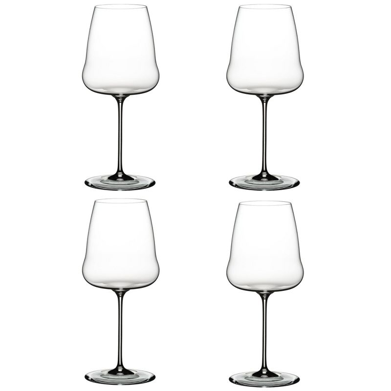 Riedel 1234/97 Winewings Chardonnay Dishwasher Safe Crystal White Wine Drinking Glass Stemware (4 Pack)