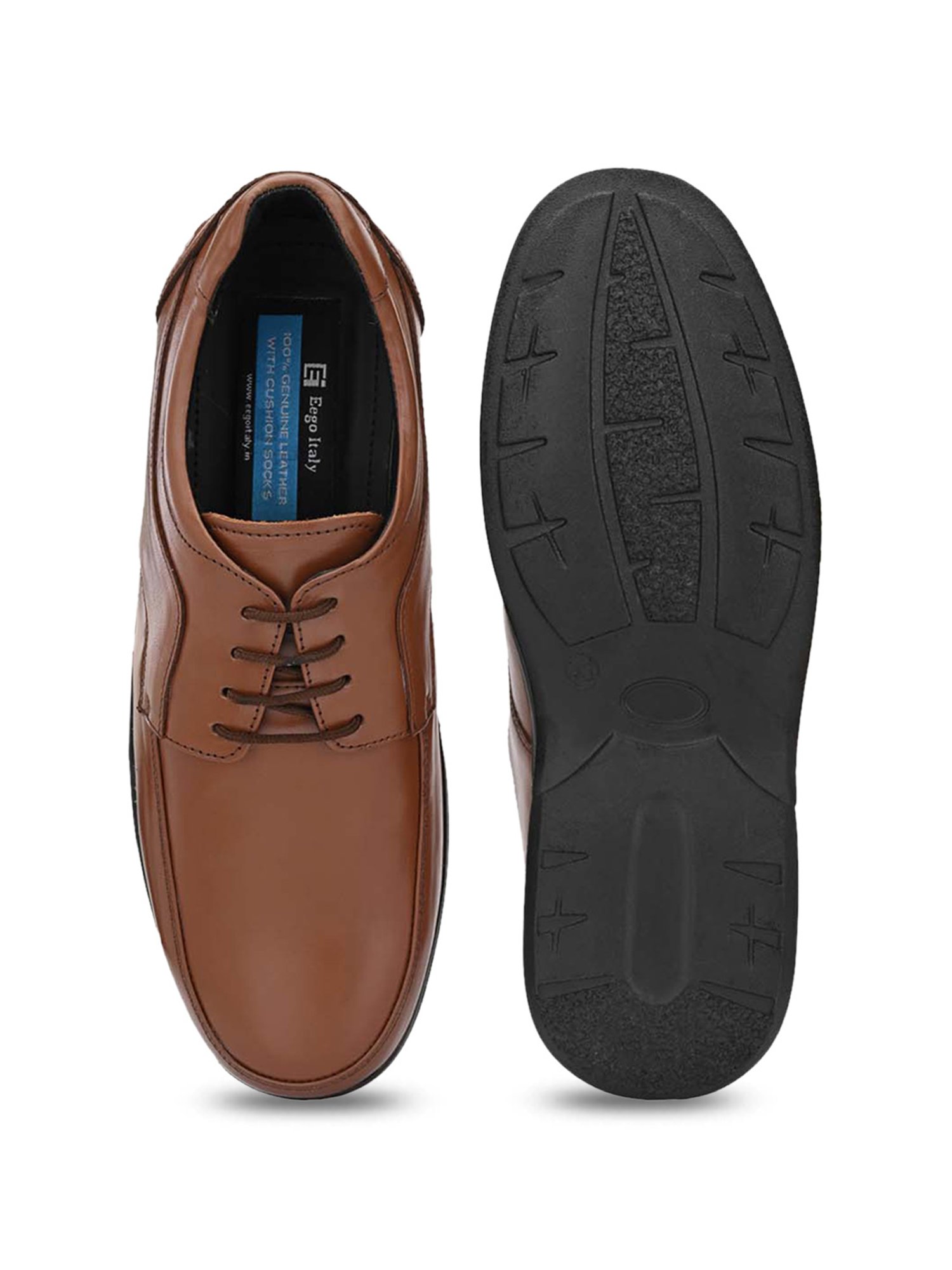 Eego Italy Men's Brown Derby Shoes