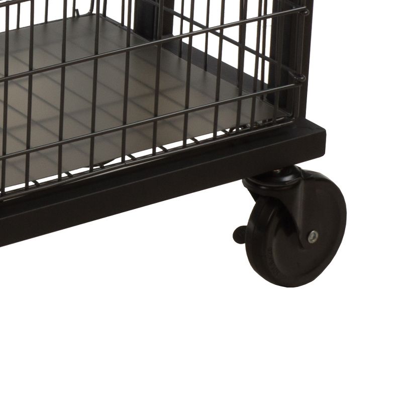 Cart System with wheels 4 Tier Black - Atlantic
