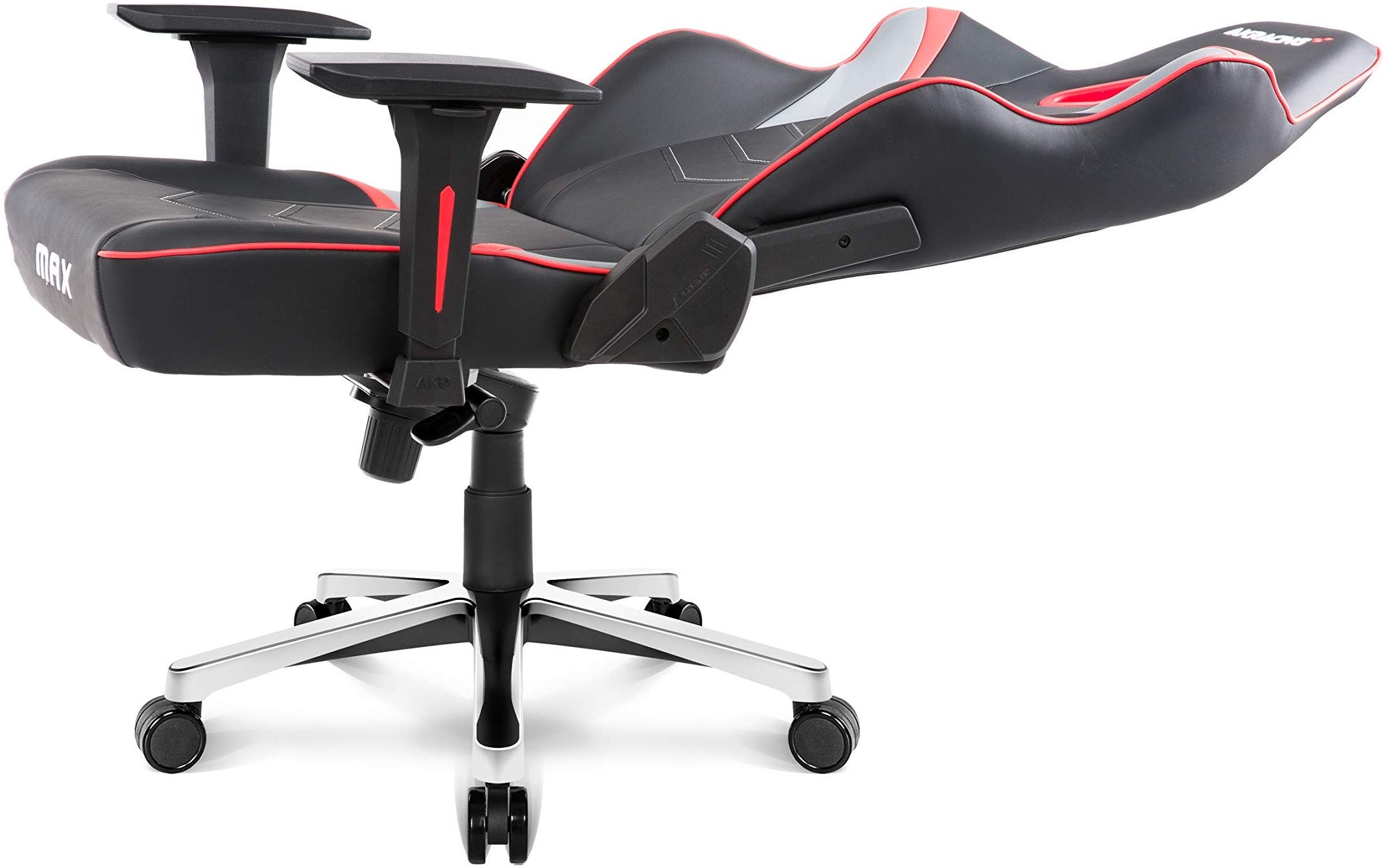 AKRacing Core Series SX PU Leather Gaming Chair, 4D Adjustable Armrests, 180 Degrees Recline - Red (AK-MAX-RD)