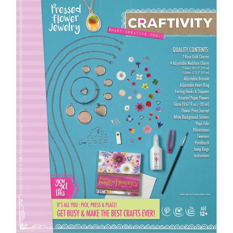 Craftivity Pressed Flower Jewelry Craft Kit - Faber-Castell