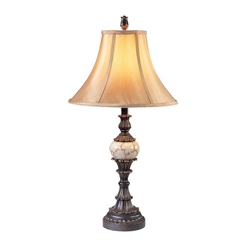 OK Lighting Antique Black Table Lamp