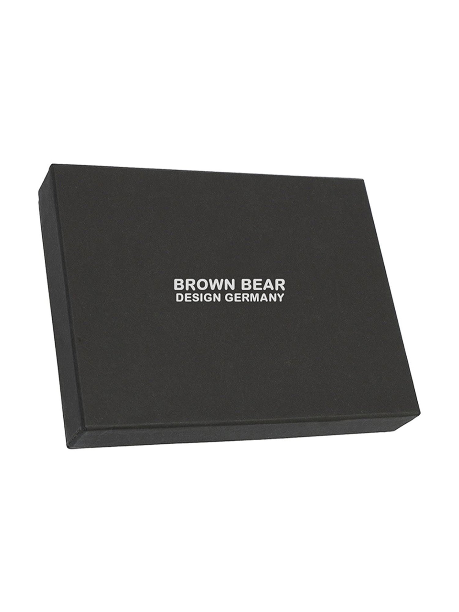 BROWN BEAR Black Leather RFID Blocking Wallet for Women