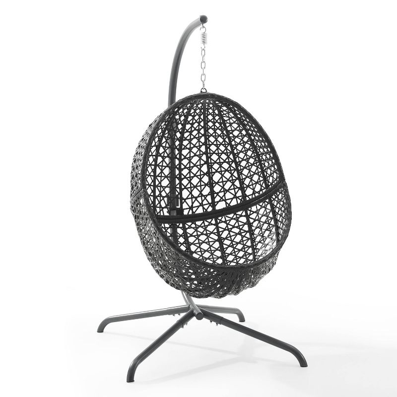 Sorbus Brazilian Double Hammock with Stand - Green, Blue Stripes