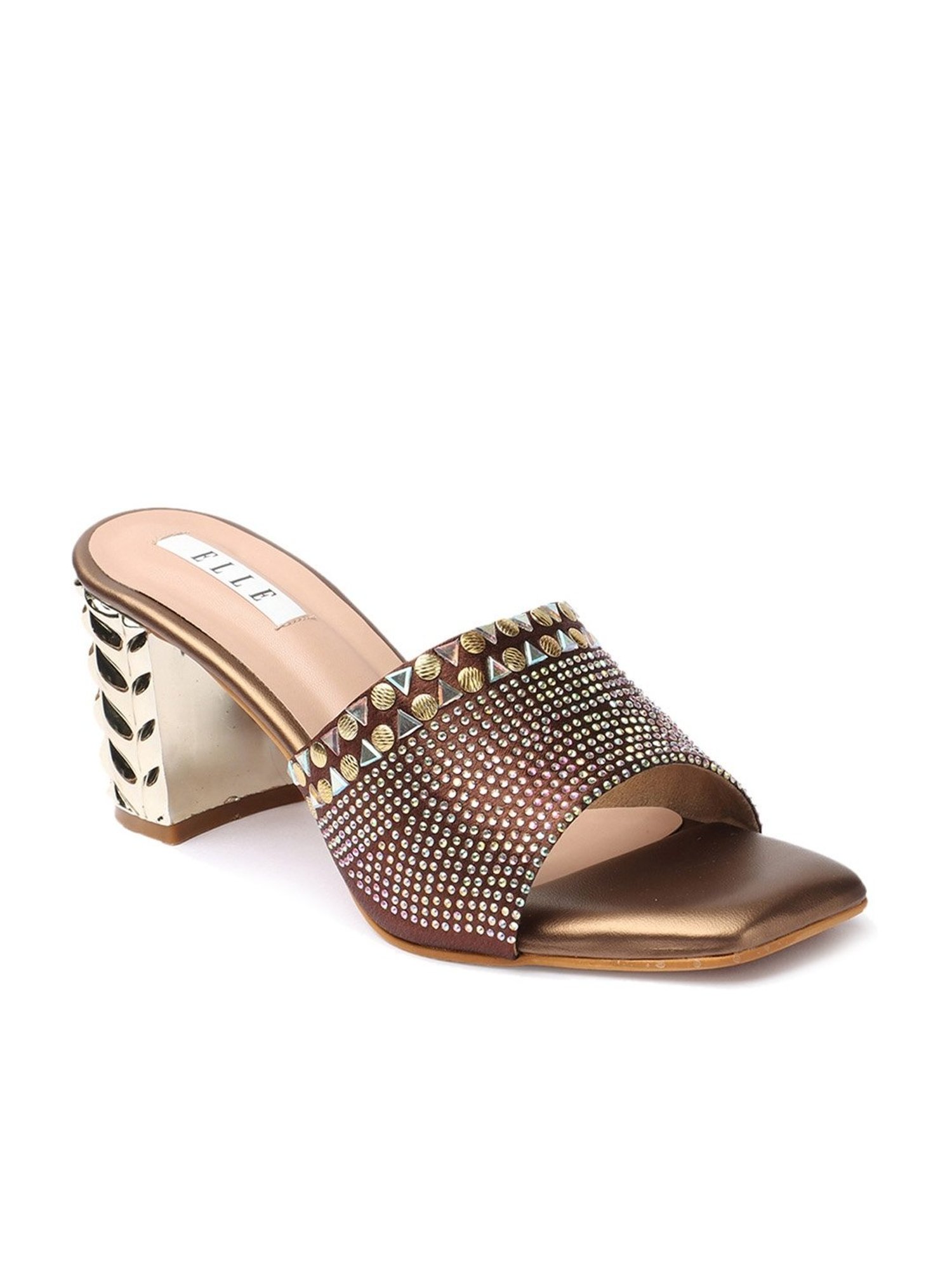 Elle Women's Antique Gold Ethnic Sandals