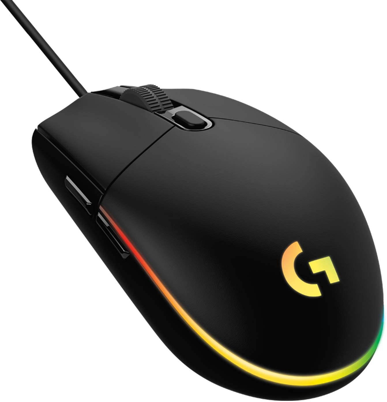 Logitech G102 Light Sync Gaming Mouse with Customizable RGB Lighting, 6 Programmable Buttons, Gaming Grade Sensor, 8 k dpi Tracking,16.8mn Color, Light Weight