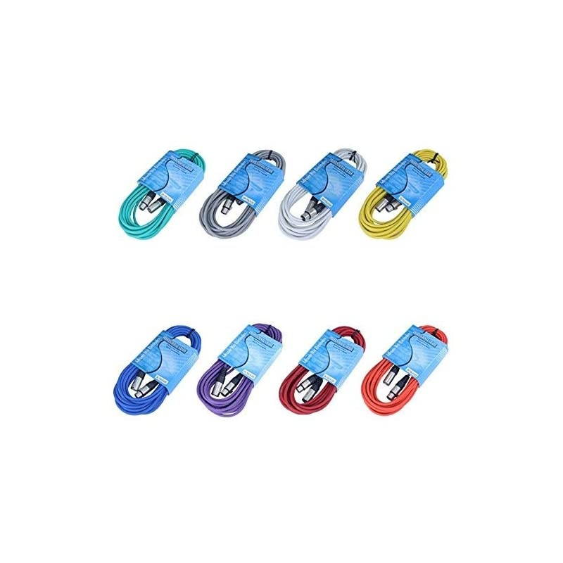 Color Pack Pro Audio XLR Cables 10ft Long