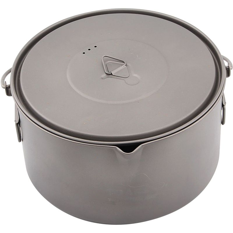 TOAKS Titanium 2000ml Outdoor Camping Cook Pot with Bail Handle POT-2000-BH