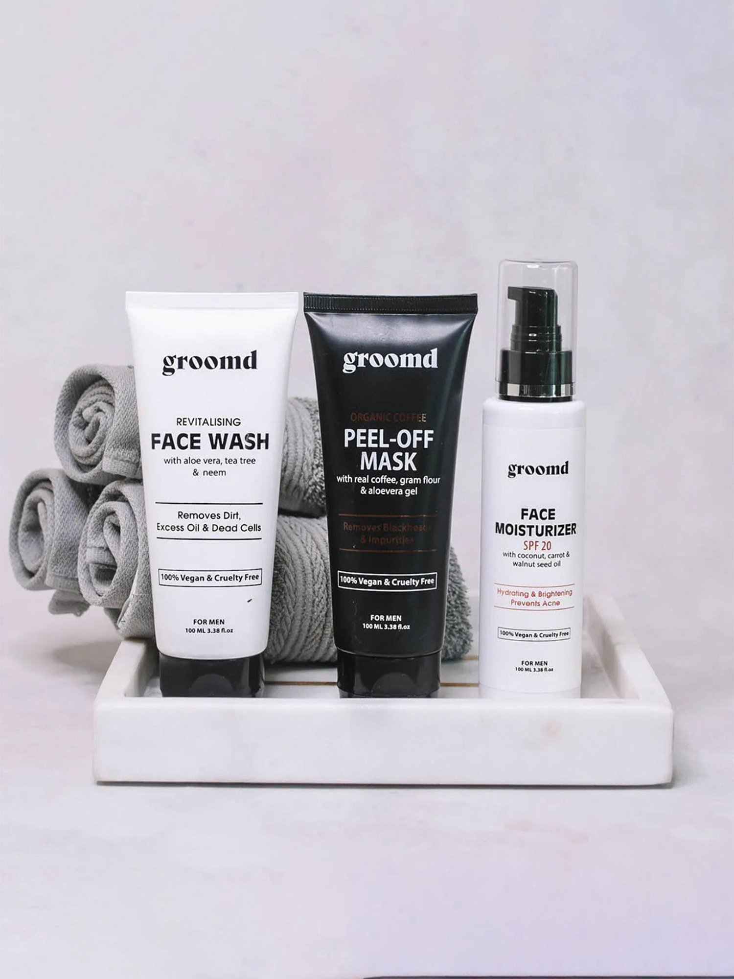 Ustraa Power Face Wash & Hair Growth Vitalizer Combo Set