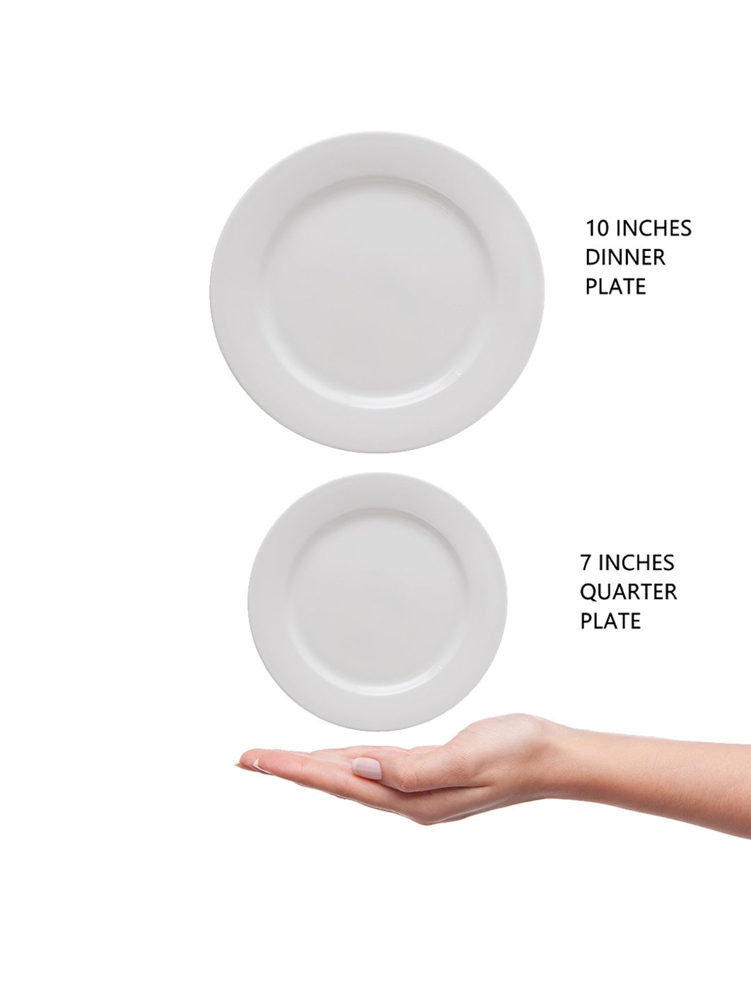 Pure Home and Living Transparent Glass Textured Dinner Plates