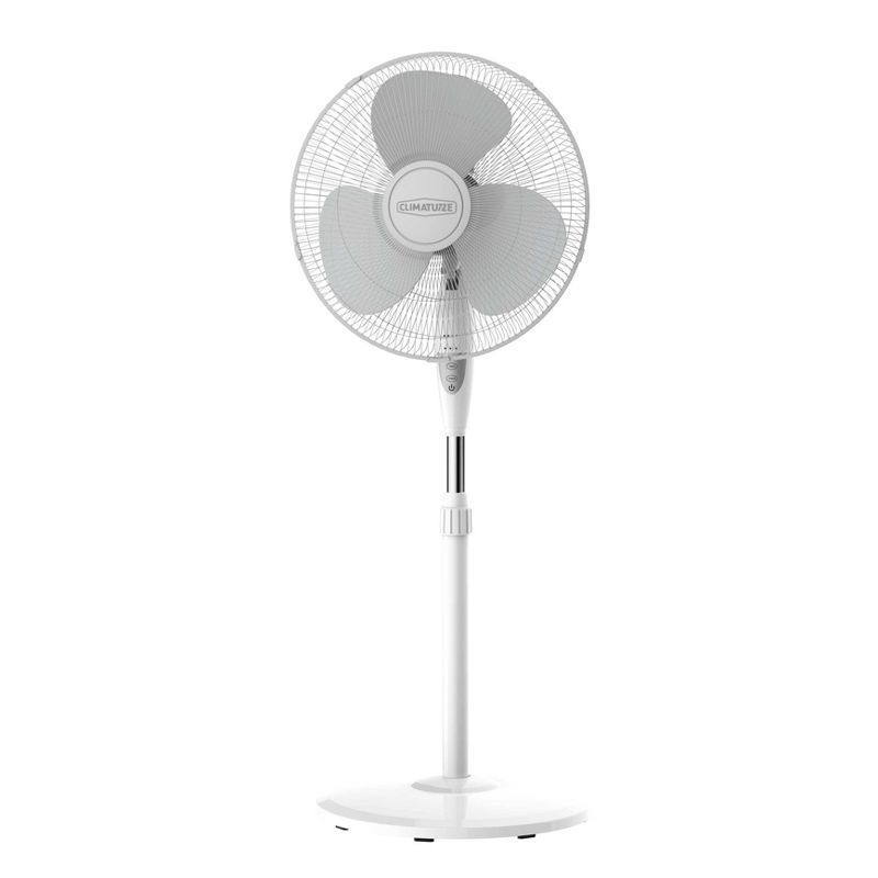 Climature 16" Oscillating Portable Fan With Remote Control White