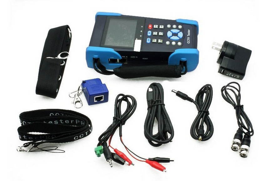3.5" LCD CCTV Tester for IP & Analog camera testing with function of TDR, PTZ, UTP Cable Test, POE Test