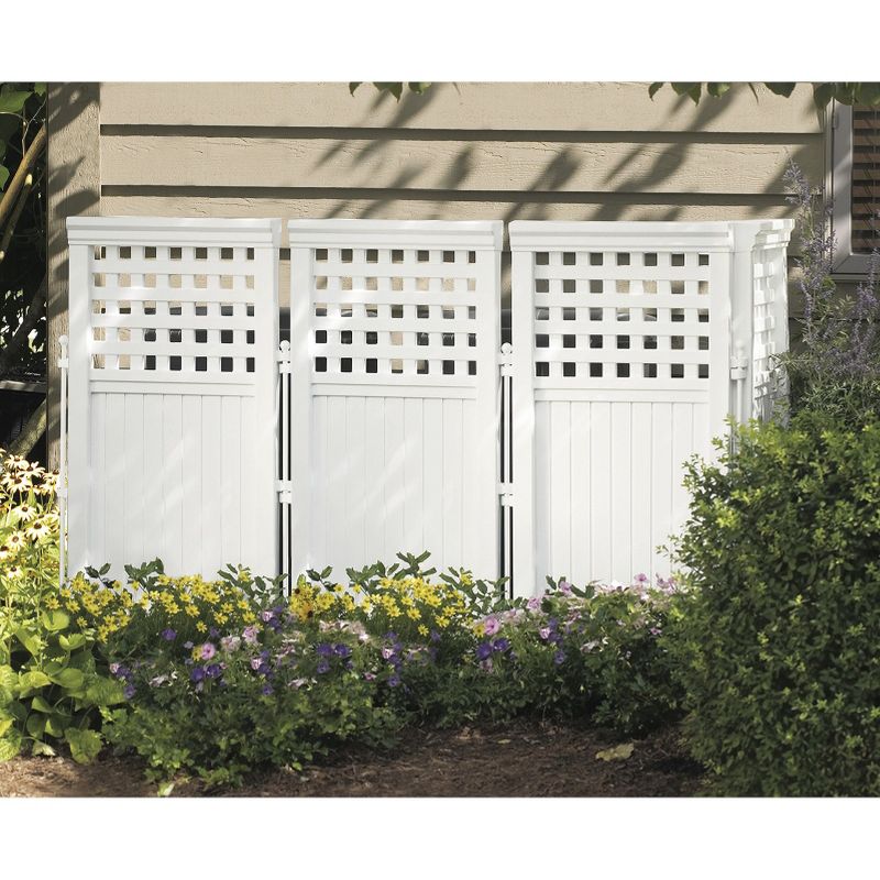 44" Resin Lattice Design Screen Enclosure White - Suncast