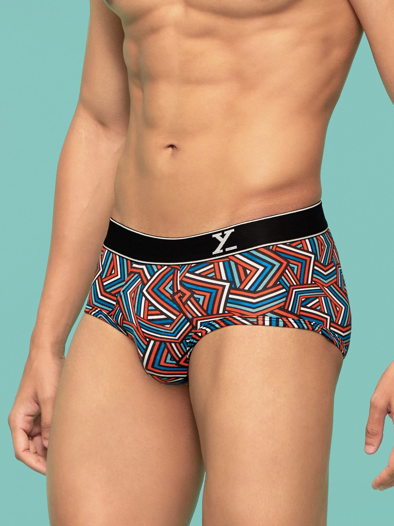XYXX Multicolor Printed Cotton Briefs - Pack of 3
