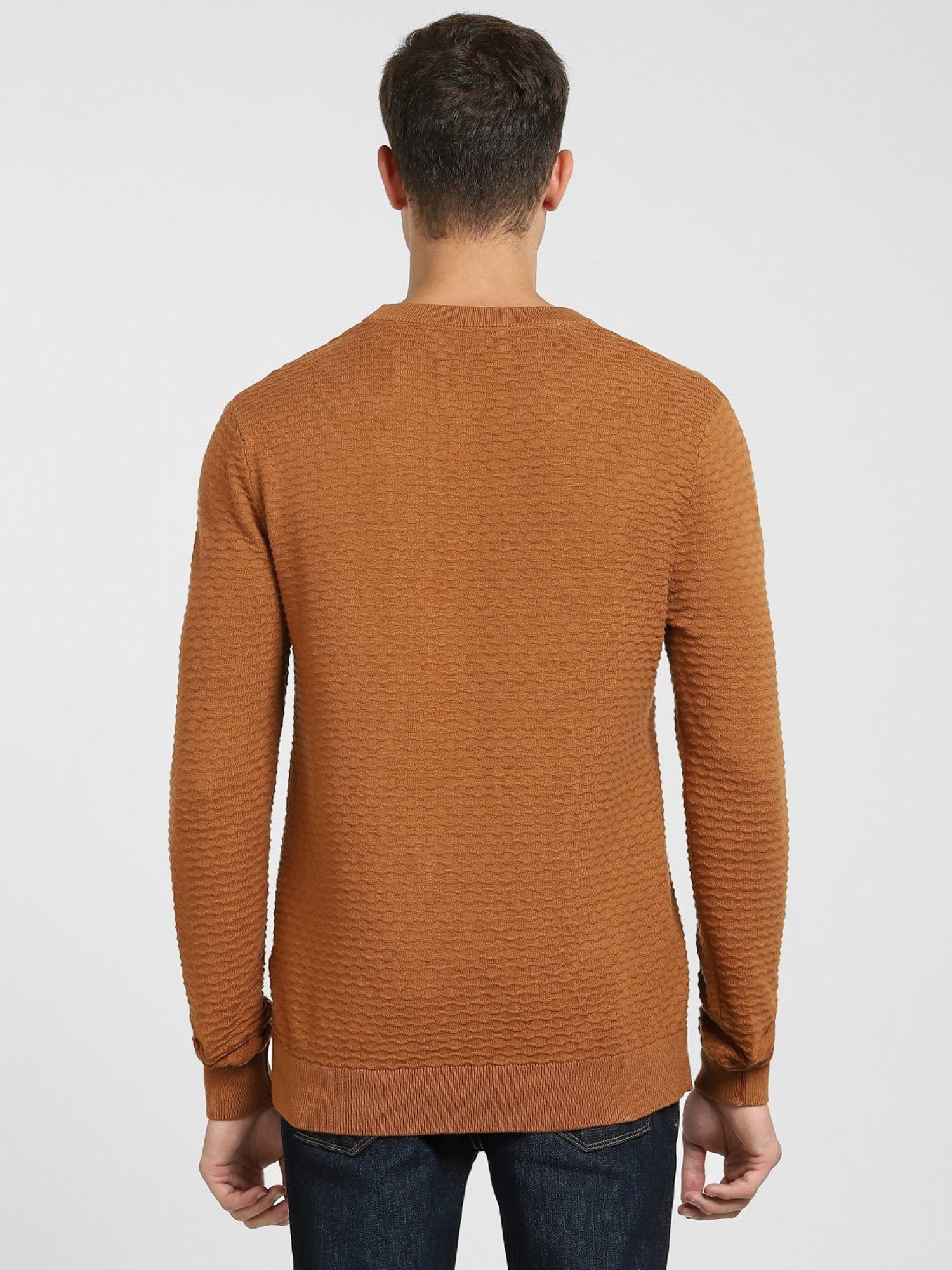 SELECTED HOMME Argan Oil Cotton Regular Fit Texture Sweater