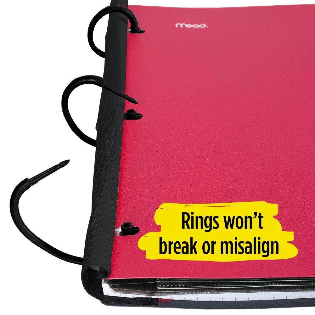 Five Star Flex Hybrid Notebinder, 1-1/2 Inch Binder, Notebook and Binder All-in-One, Red (72399)