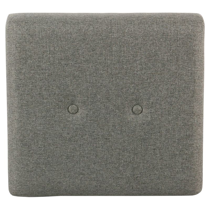 Mid Mod Square Stool Metal Hairpin Leg - Gray - HomePop