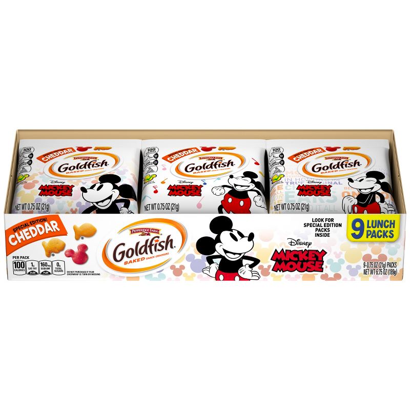 Pepperidge Farm Goldfish Mickey Mouse Baked Snack Crackers - .75oz/9ct