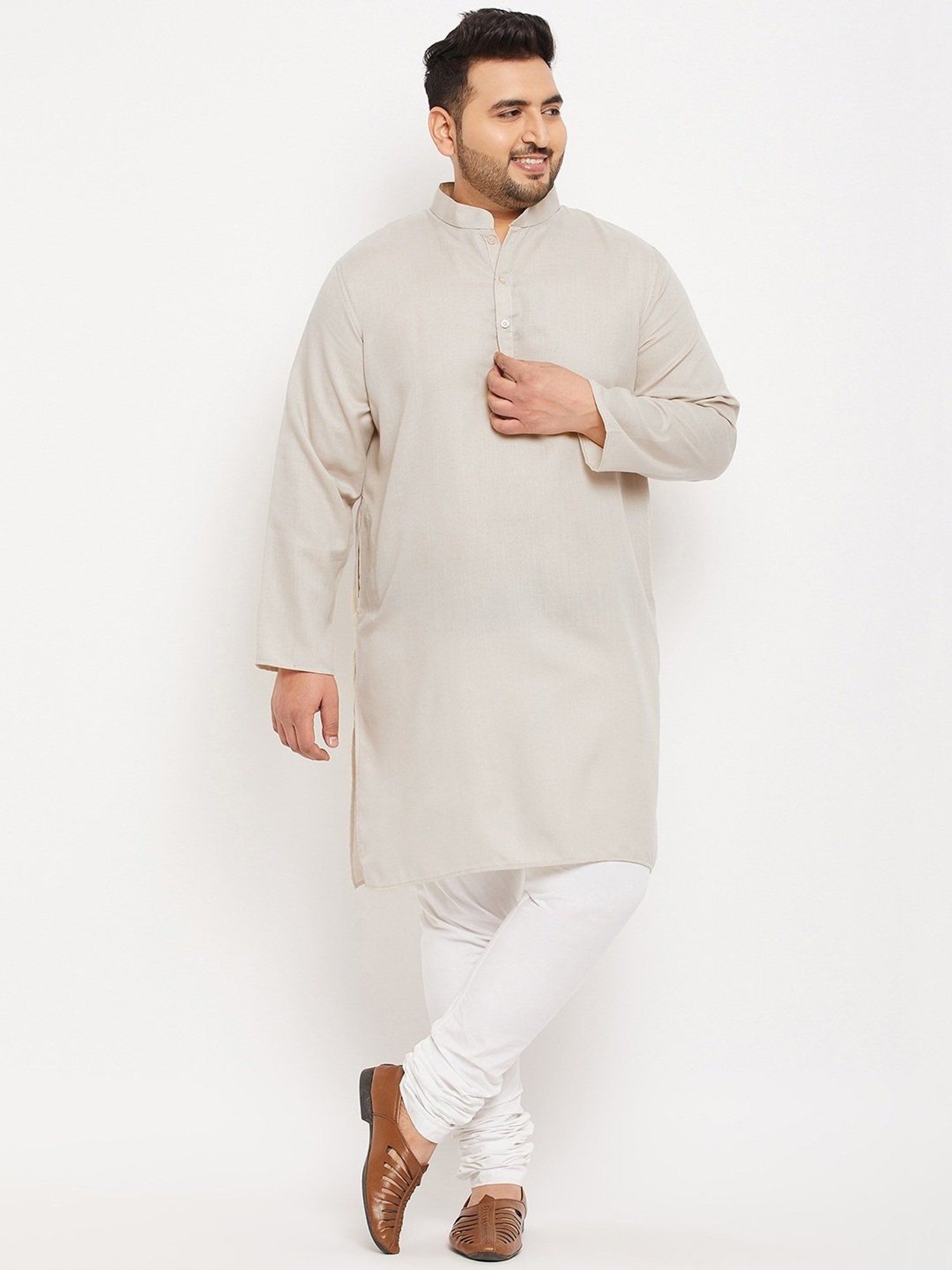 Bigbanana Off White Regular Fit Kurta