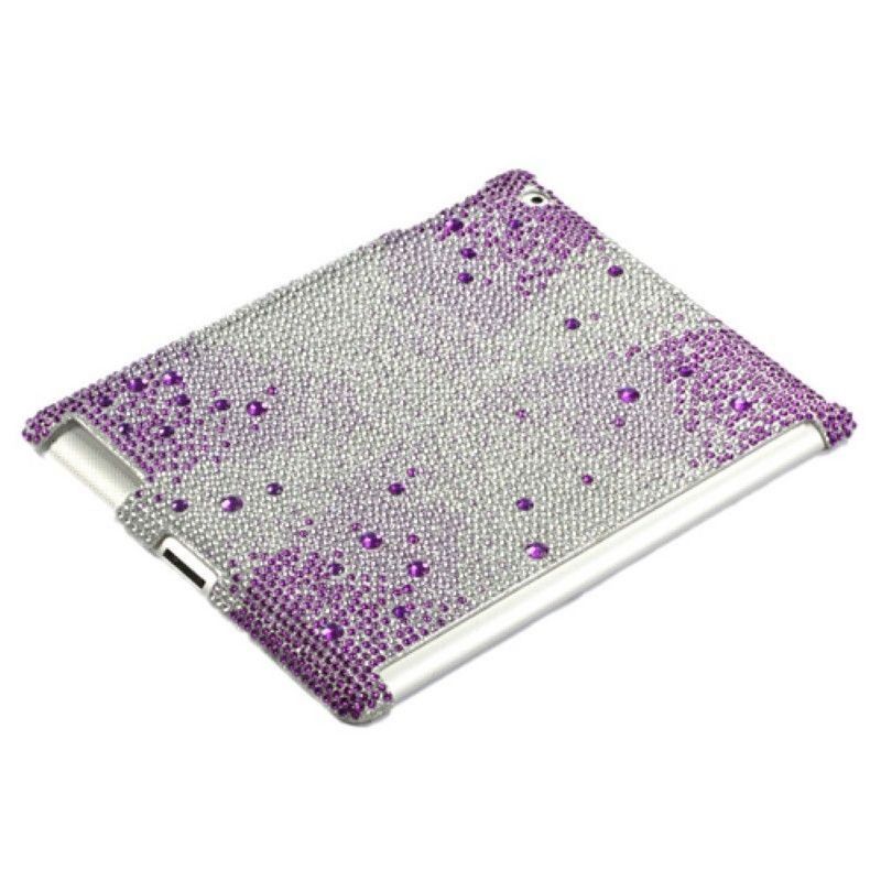 MYBAT For Apple iPad 2/3/4 Pink White Hard Rhinestone Case