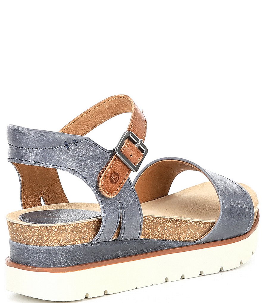 Josef Seibel Clea 01 Leather Platform Wedge Sandals