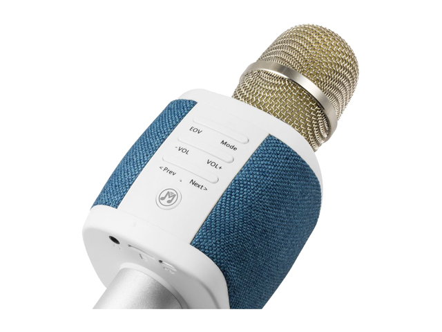 Technaxx 4811 Karaoke MIC Fabric Blue 2-IN-1 W/ 2X 5W Speaker System