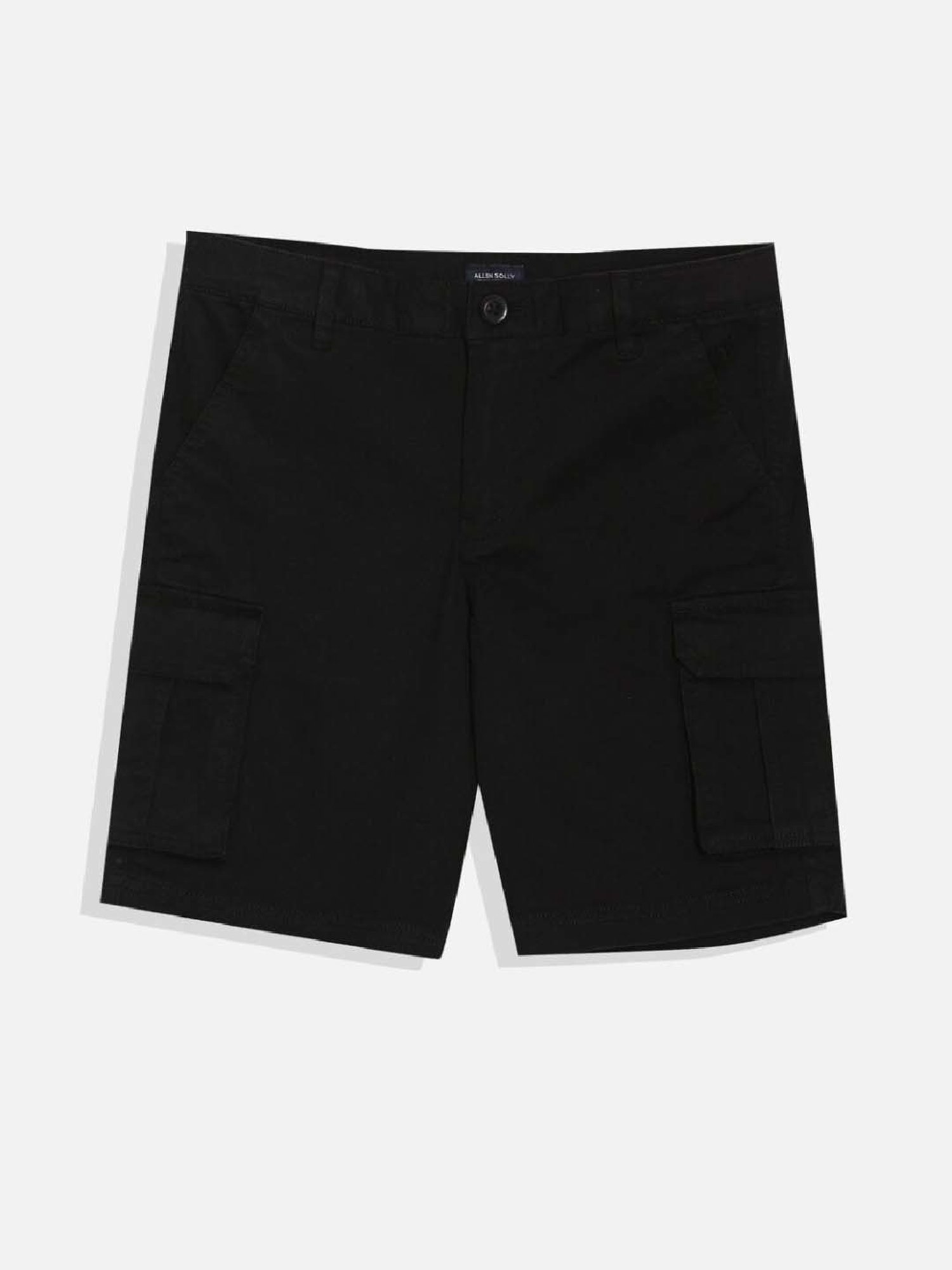 Allen Solly Boys Black Cotton Solid Shorts