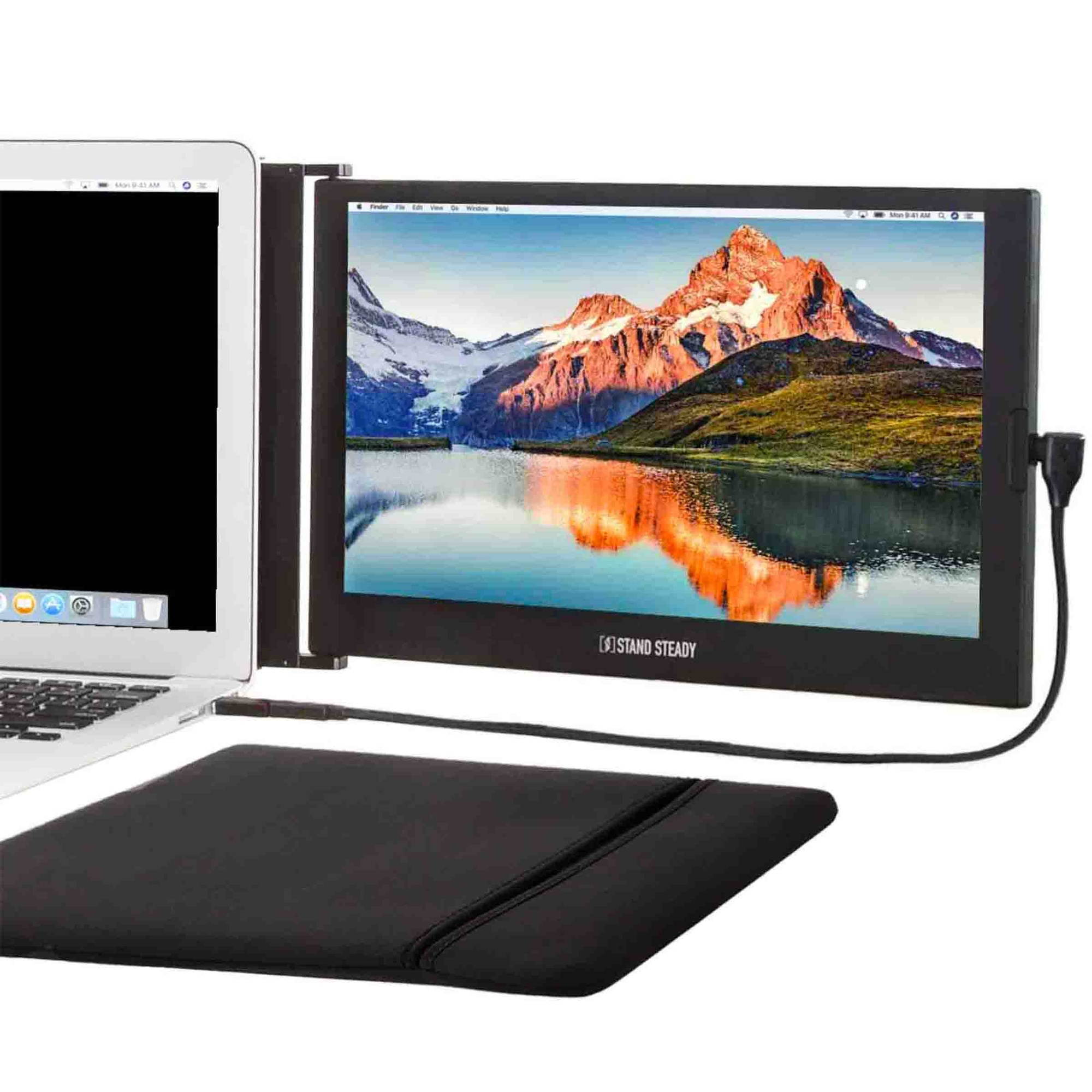 SideTrak Slide Portable Monitor 12.5" Screen with Carrying Case - Attaches to Your Laptop for Easy Travel - Efficient USB Power - Fits Mac and PC 13"-17" Laptops - Full HD IPS Display (Patent Pending)