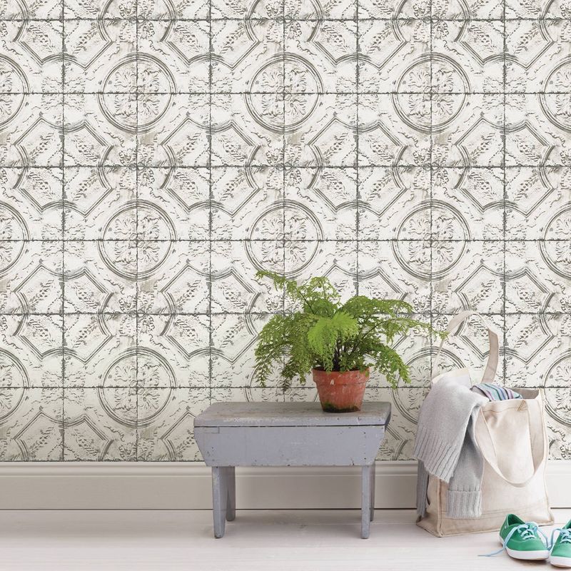 Brewster Newport Tin Tile Peel & Stick Wallpaper