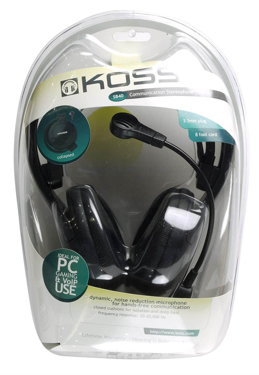 Koss SB40 Stereophone w/Dynamic Mic