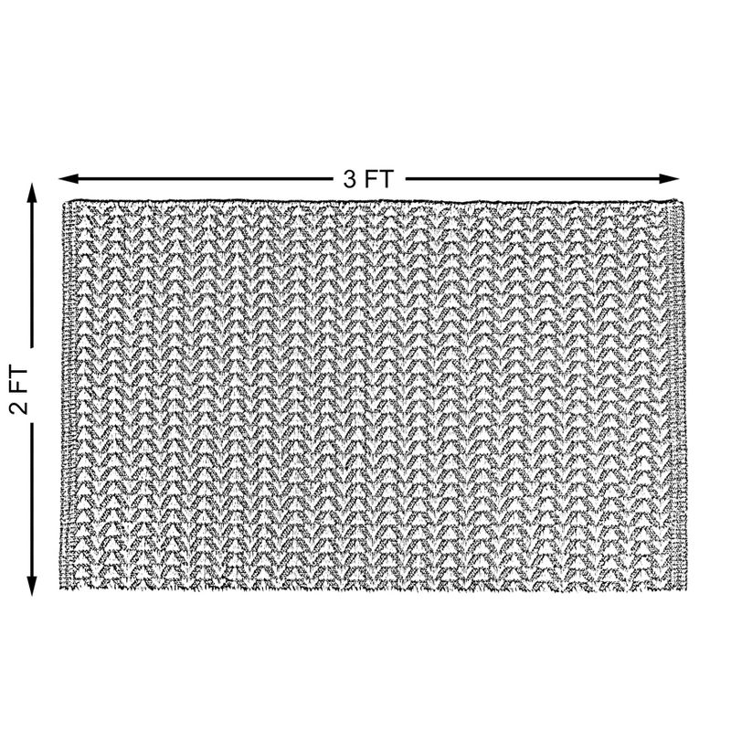 2'2"X4' Jacquard Woven Accent Rugs Pewter/Dark Green - Weave & Wander