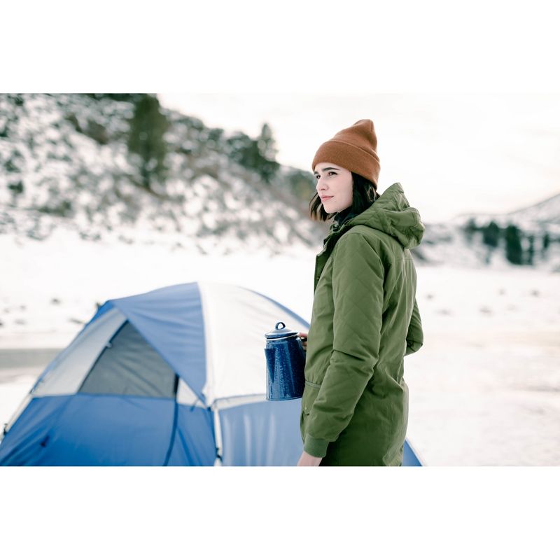 Stansport Enamel Coffee Pot 8 Cup Percolator With Basket Blue