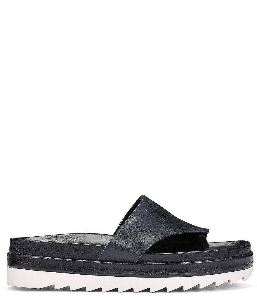 Donald Pliner Lylaa Leather Platform Thong Slide Sandals