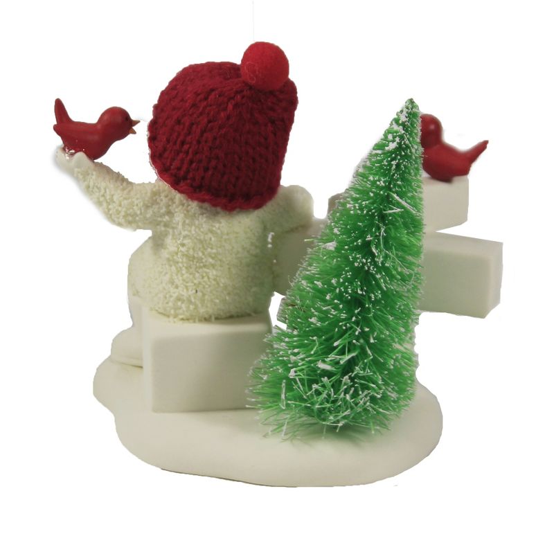 Dept 56 Snowbabies 4.75" Petting Farm Cardinal Christmas  -  Decorative Figurines