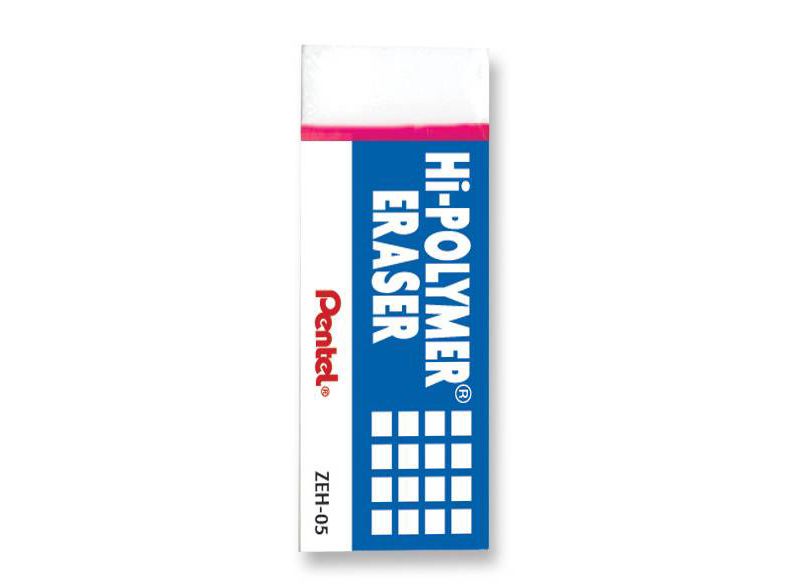 Pentel 6pk Erasers and Caps White