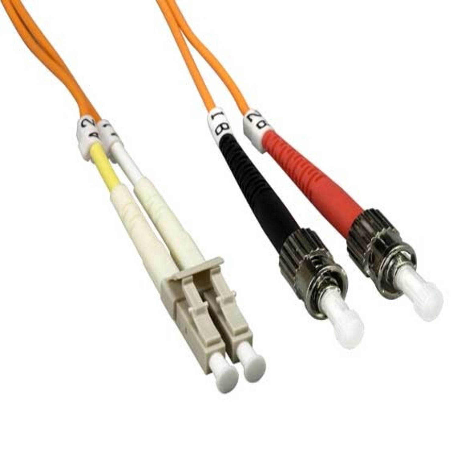 SANOXY Cables and Adapters; 1 Meter LC to ST Duplex 62.5/125 Multimode OM1 Fiber Optic Cable