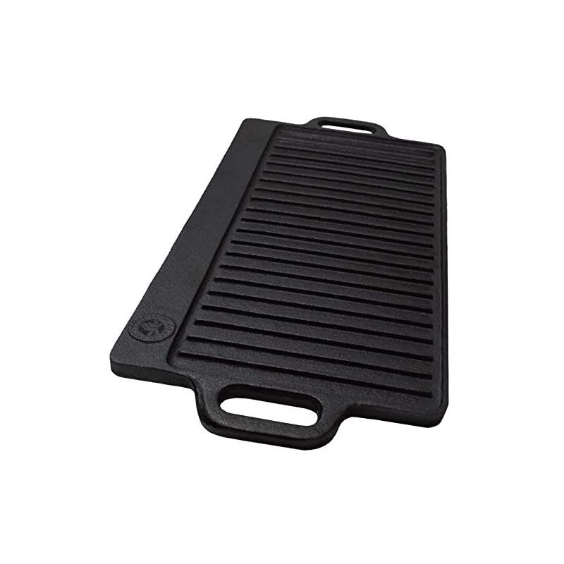 Cast Iron Skillet 20x9" (Large Reversible Grill/Griddle, Pre-Seasoned for Non-Stick Like Surface, Cookware Oven/Broiler/Grill Safe, Kitchen Deep Fryer, Restaurant Chef Quality)