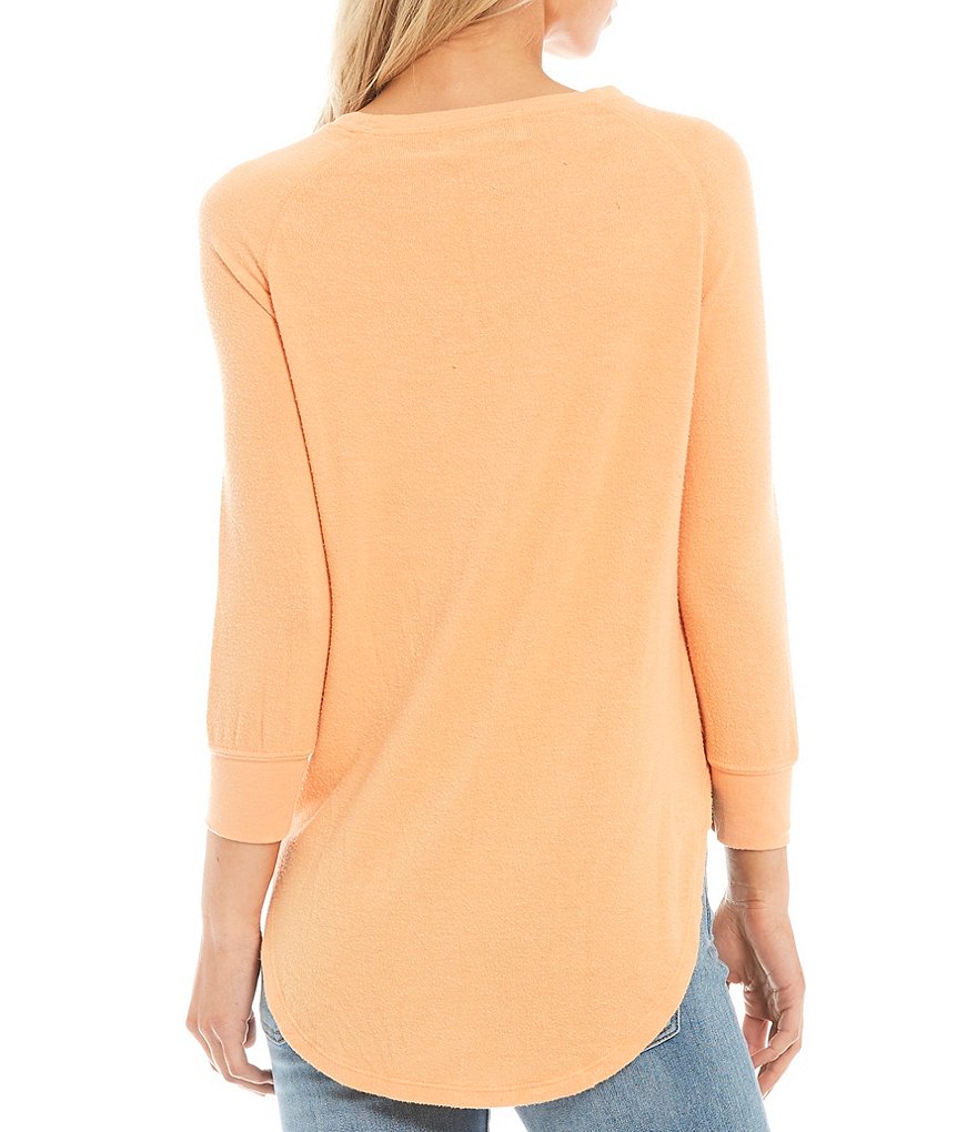 WILDFOX Knit Dreams Haley Reglan 3/4 Sleeve Pullover