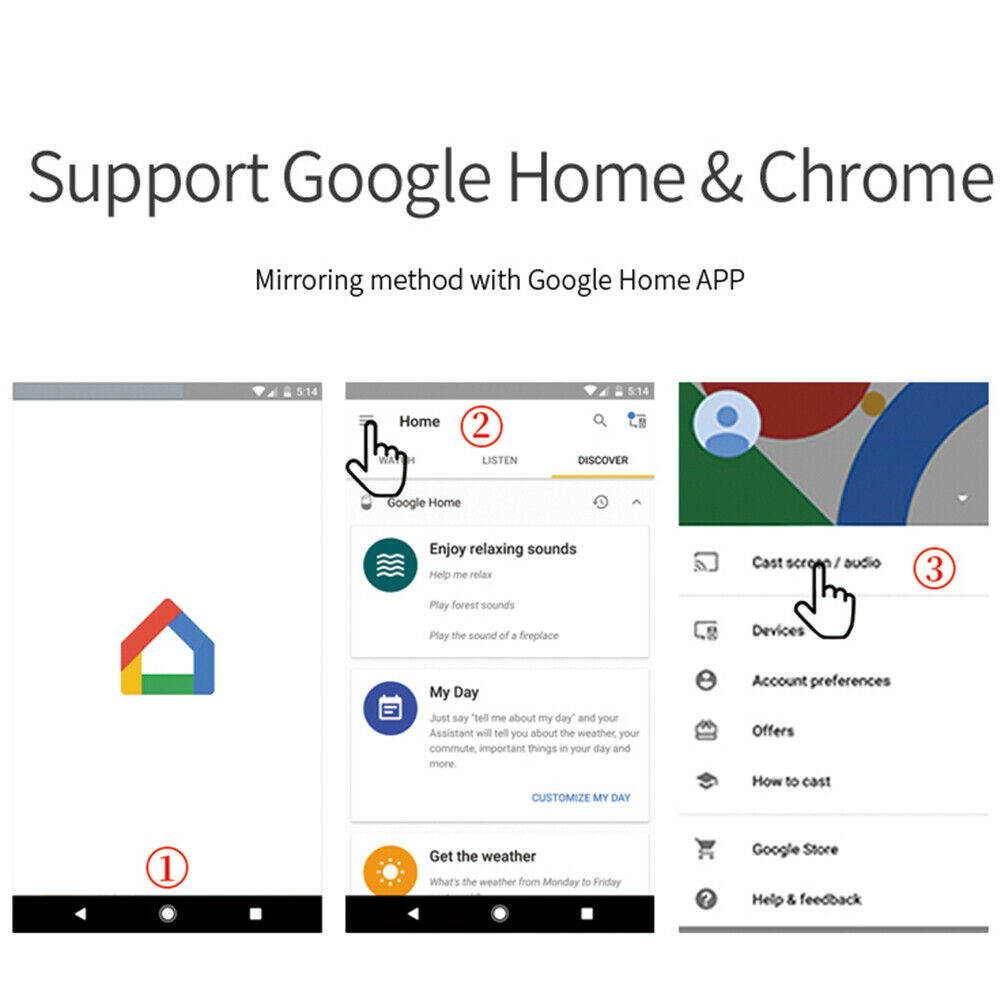 MiraScreen Miracast 1080P DLNA WiFi Display Receiver Wireless HDMI TV Dongle 2.4G/5.8G