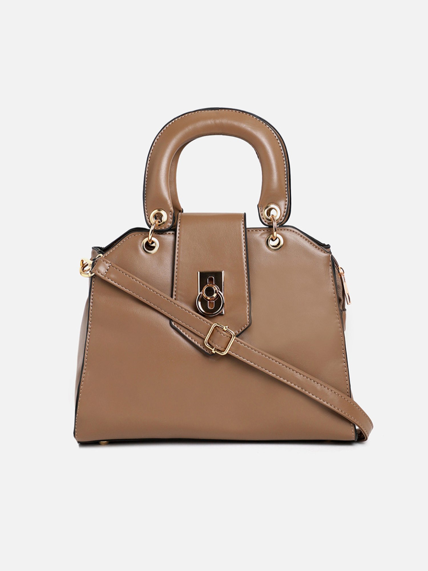 HauteSauce Brown Medium Handheld Handbag