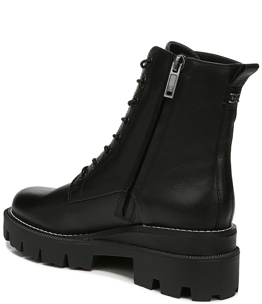 Sam Edelman Garret Lug Sole Waterproof Leather Combat Booties