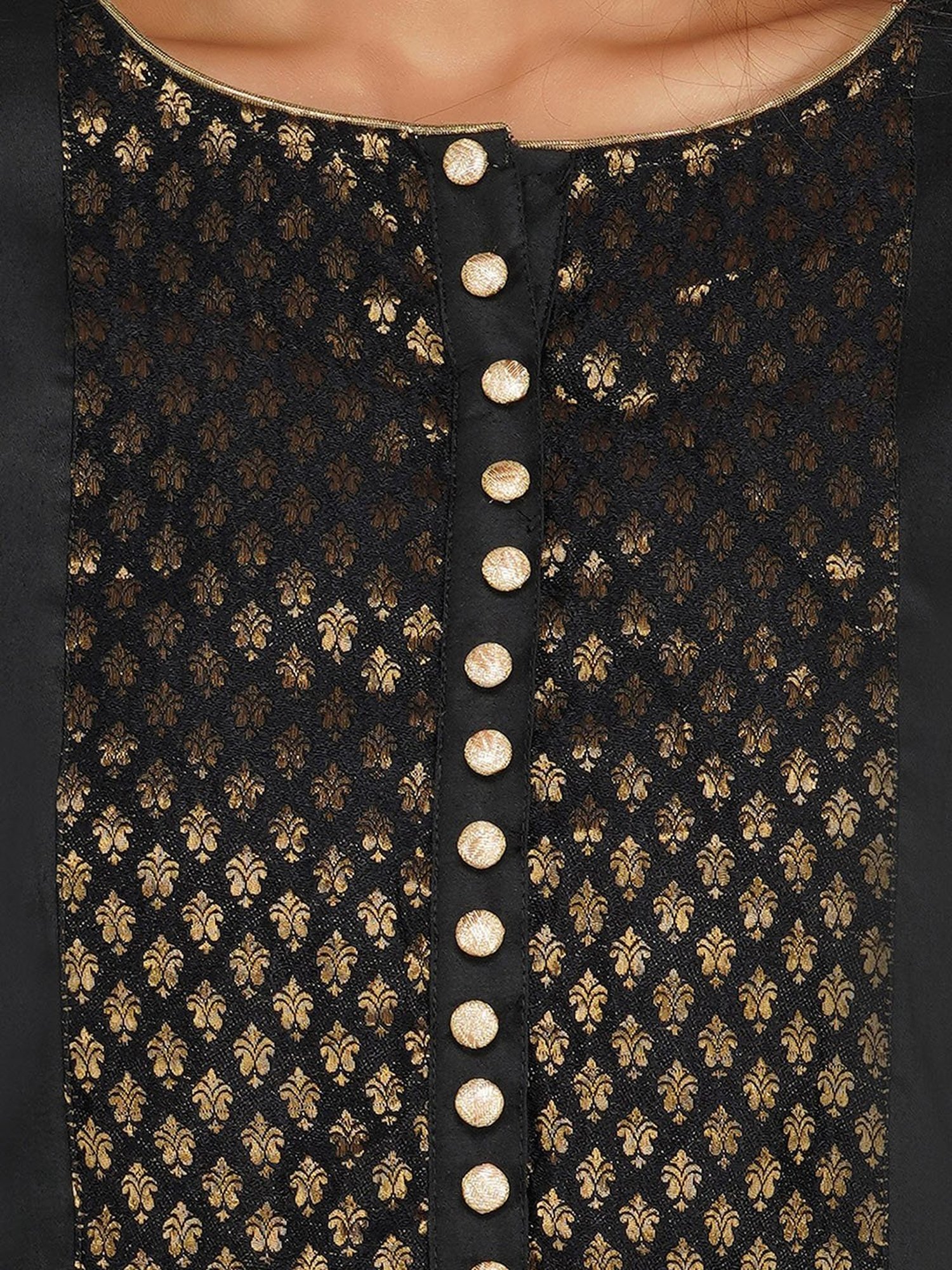 Paislei Black Kurta Palazzo Set