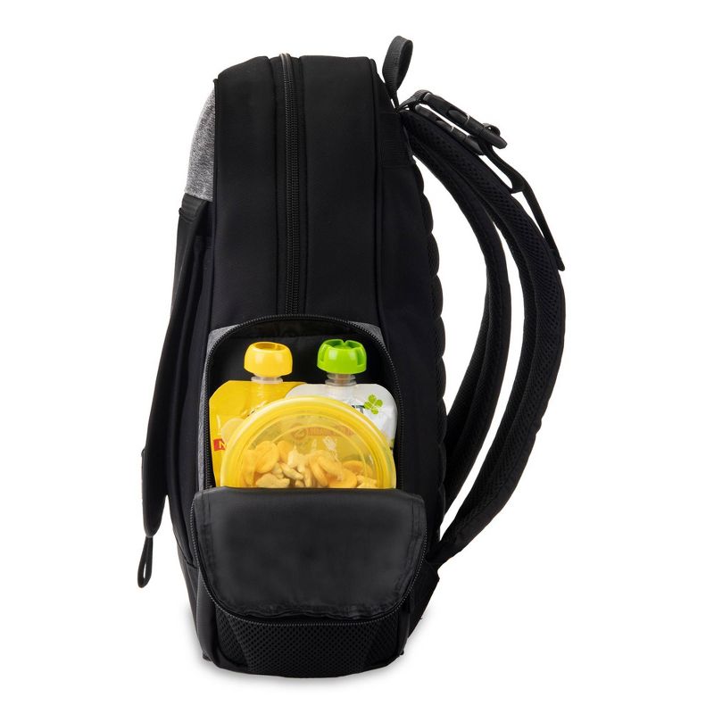 Eddie Bauer Atlas Sport Back Pack Diaper Bag with Ultra Fresh Anti-Microbial Protection - Black/Gray