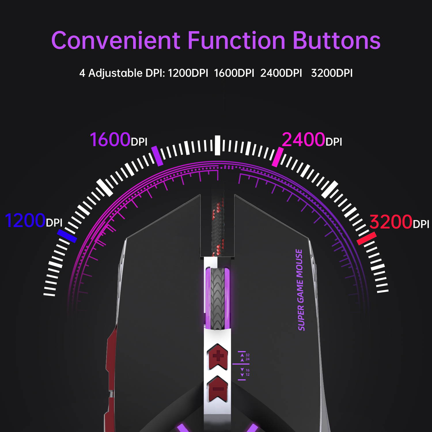 Donwell 7-Buttons Gaming Mouse USB Wired LED Breathing Fire Button 3200 DPI Laptop PC, Valentines Day gift, Gaming Mechanical Wired Mouse