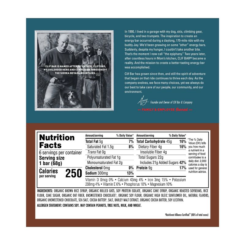 CLIF Bar Sweet & Salty Chocolate Chunk with Sea Salt Energy Bars - 6ct